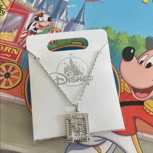 Disney Silver Necklace Framed Mickey Pendant Perfect gift - stocking stuffer